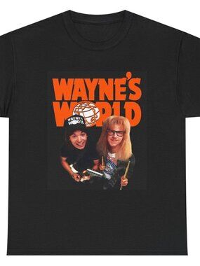 Wayne's World T shirt Retro Movie Poster Comedy Vintage Unisex Heavy Cotton T240
